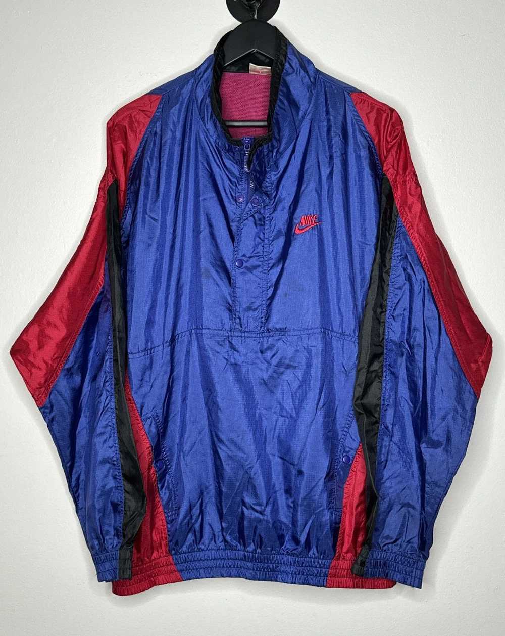 Nike × Vintage Vintage Nike 1/2 Zip Nylon Windbre… - image 1