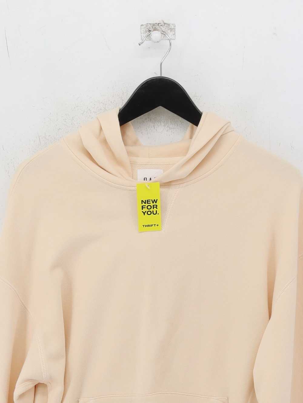 Gap Women's Hoodie S Cream 100% Cotton Pullover - image 3