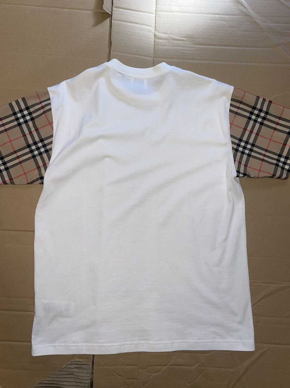 Burberry Burberry Check Sleeve Cotton T-shirt - image 2