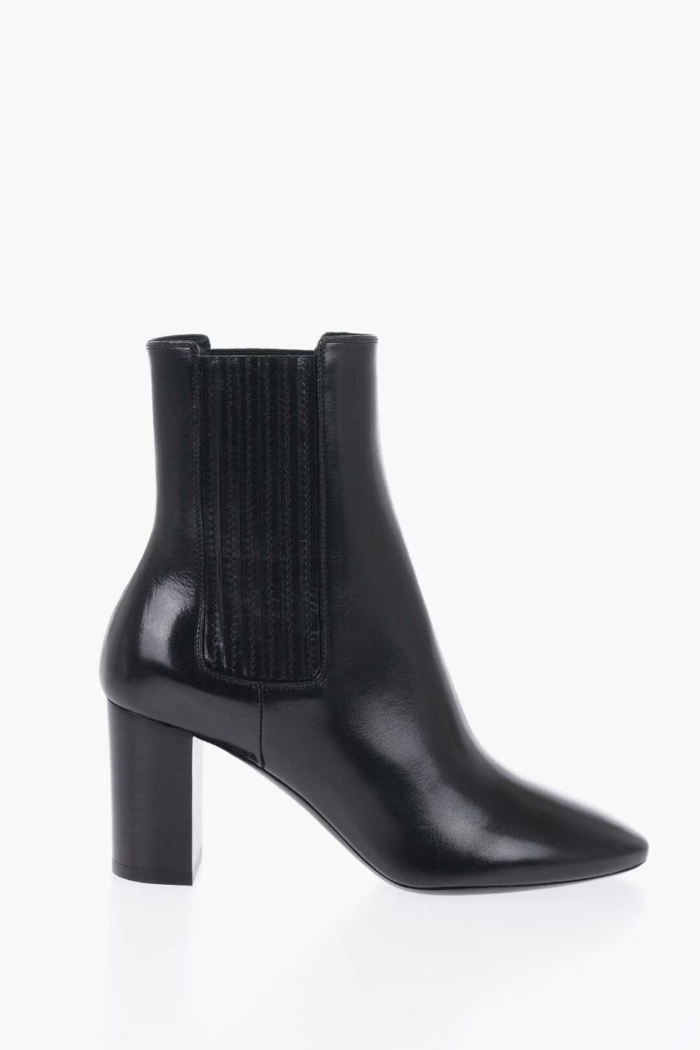 Saint Laurent Paris og1mm0724 Leather Boots in Bl… - image 1