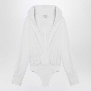 Alaia o1d2blof0724 Cotton Shirt Bodysuit with Hood