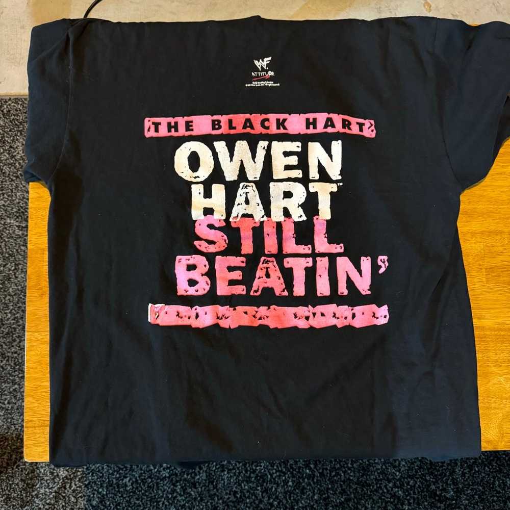 WWF Owen Hart Rare Vintage Wrestling Test Print T… - image 3