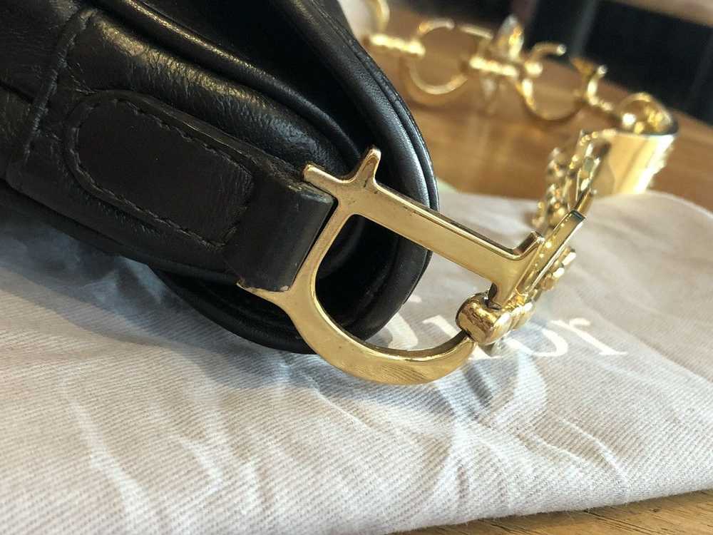 Dior Dior Vintage Galliano Mini Ostrich Saddle Go… - image 11