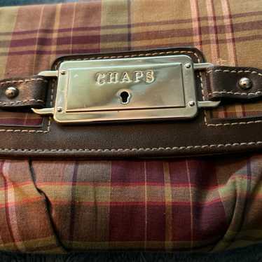 Chaps Leather & Fabric Crossbody Purse with Match… - image 1