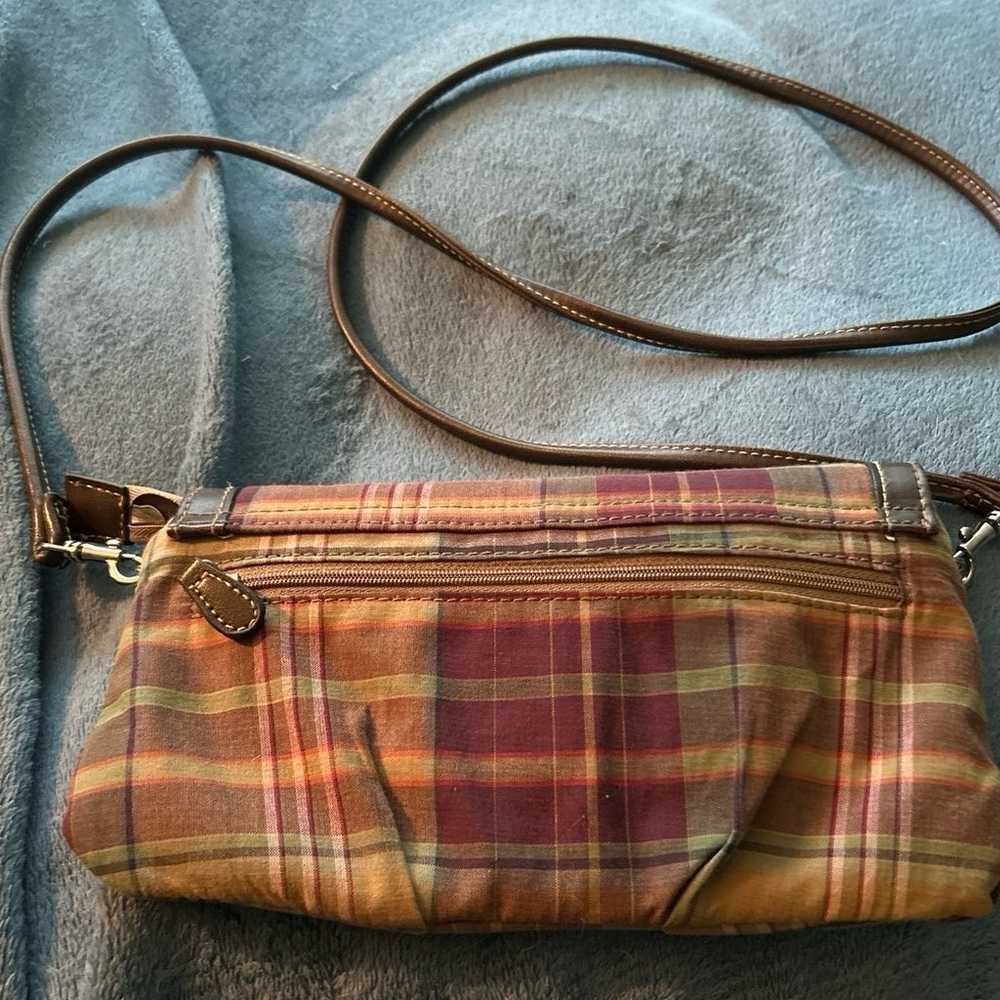 Chaps Leather & Fabric Crossbody Purse with Match… - image 2