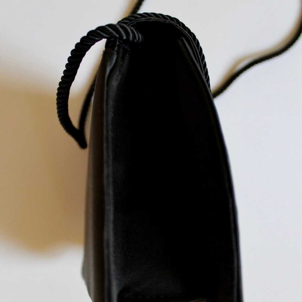 Black Satin Tassel Purse | Vintage | Vanessa Pari… - image 3