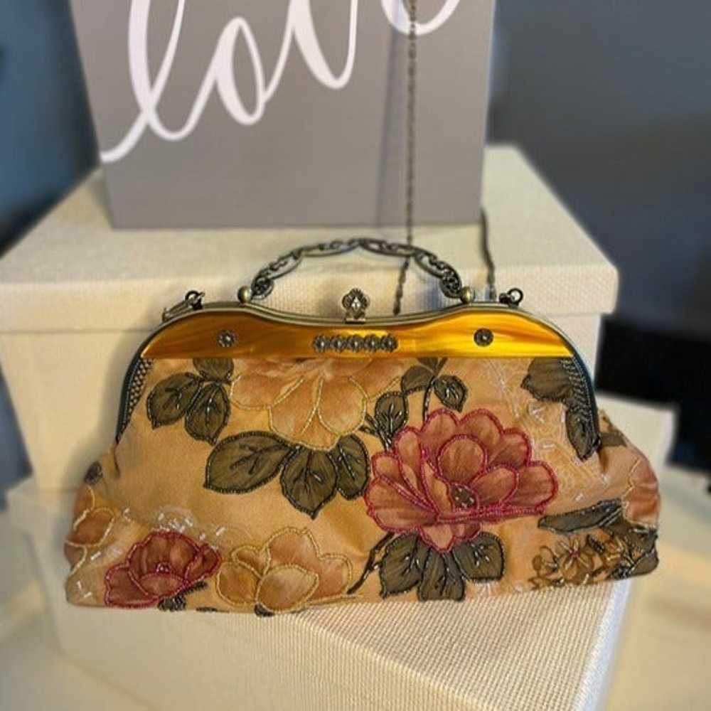 Vintage inspired floral purse - image 1