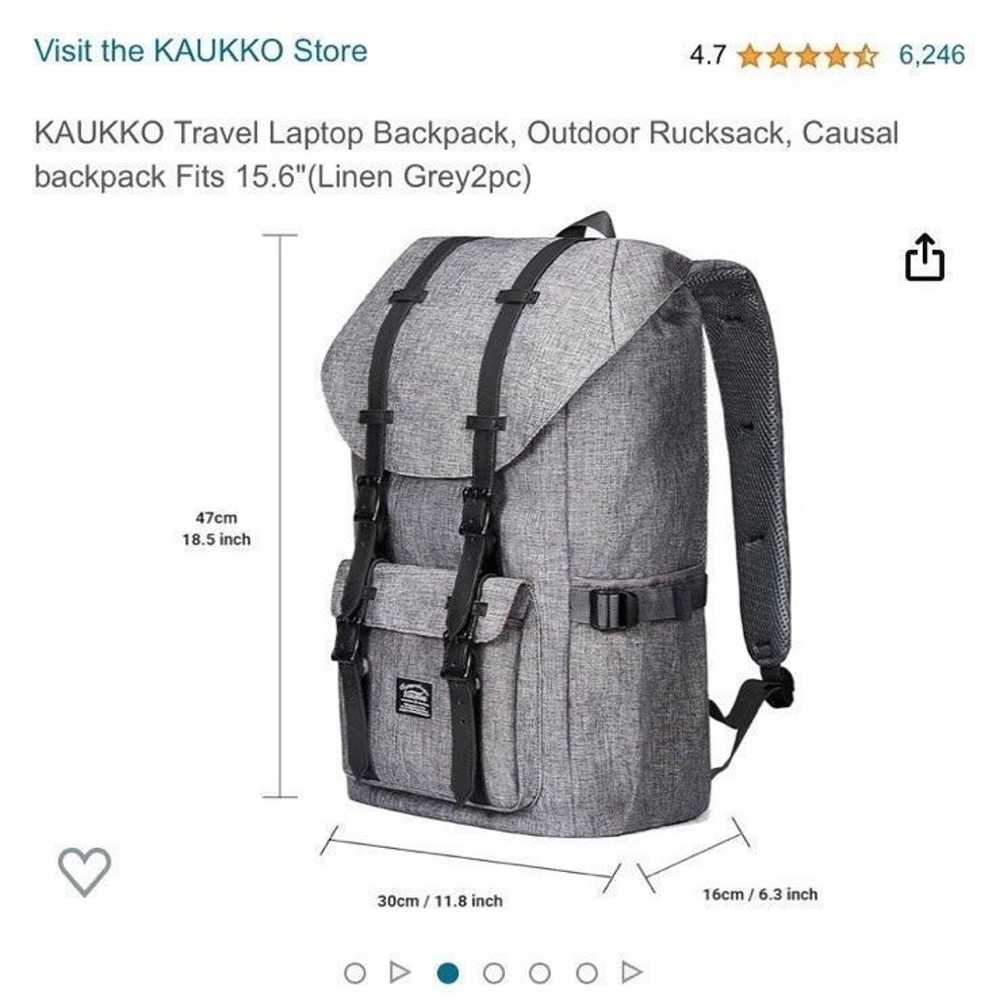 Outdoor Gray Kaukko Pinstripe Style Laptop Backpa… - image 2