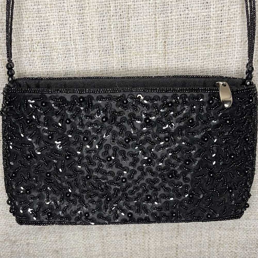 Vintage hand beaded evening bag purse - image 12