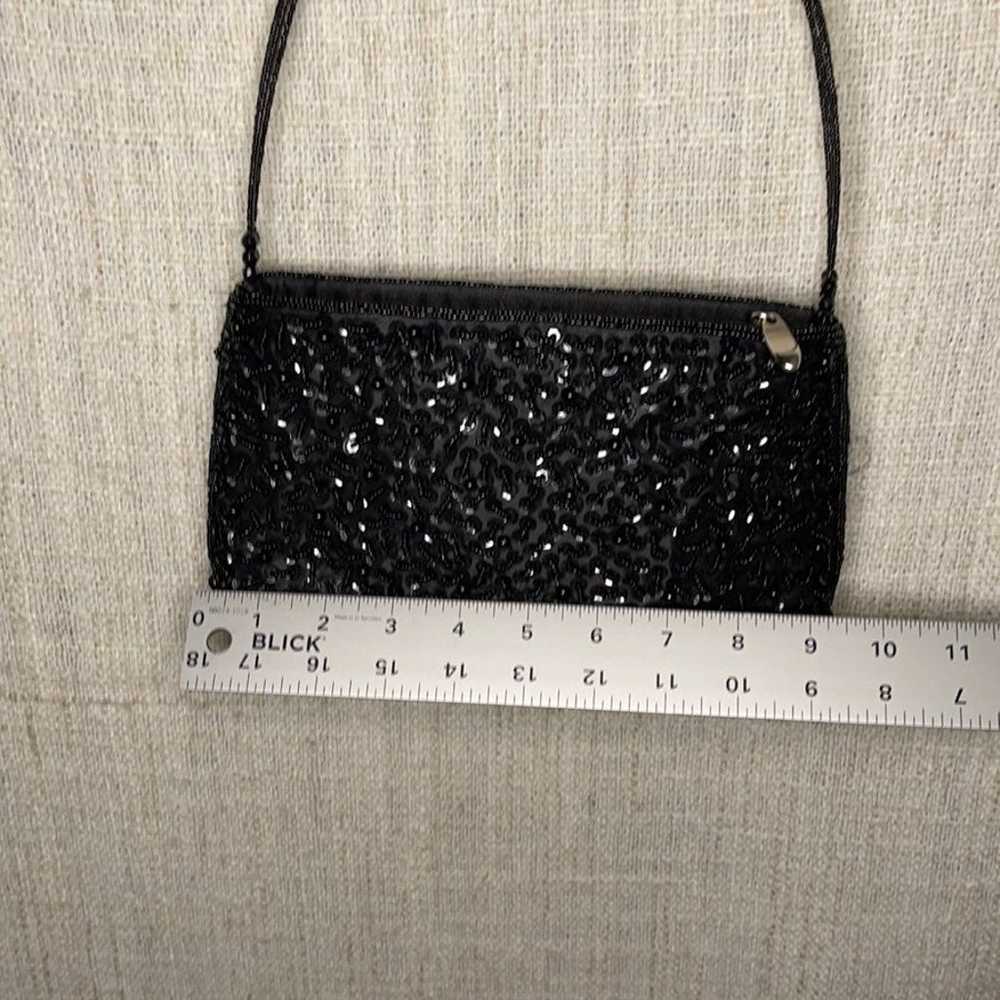 Vintage hand beaded evening bag purse - image 8