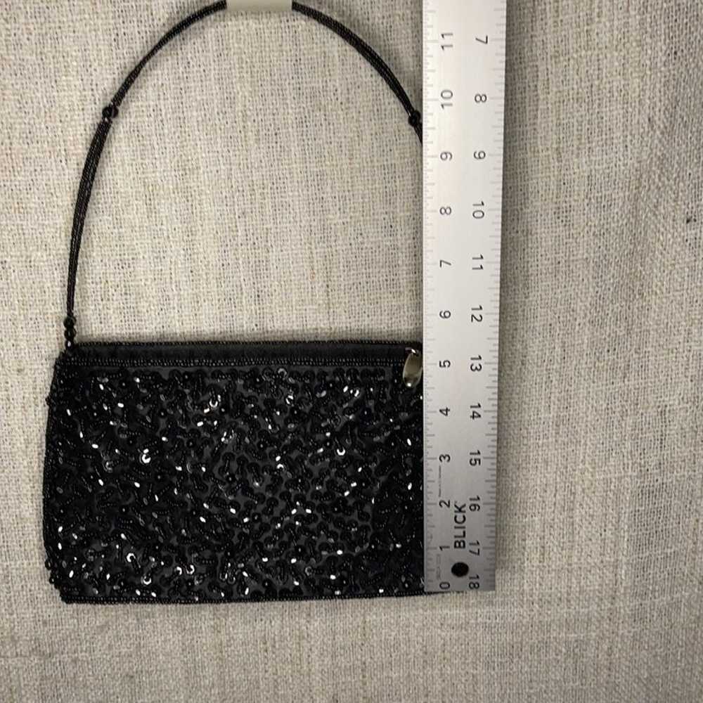 Vintage hand beaded evening bag purse - image 9