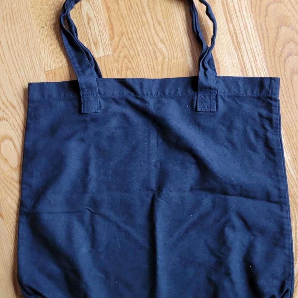 Vintage Gloria Vanderbilt canvas tote with neon l… - image 3