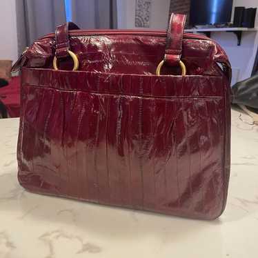 Vintage Eel Skin Bag Red - image 1