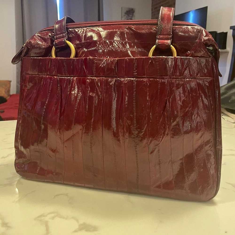 Vintage Eel Skin Bag Red - image 2