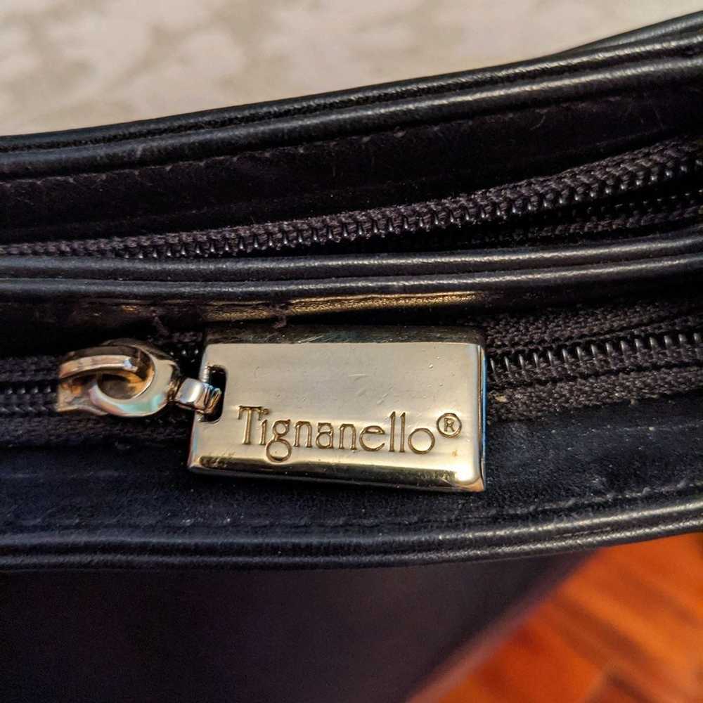 Tignanello *Vintage* Black Leather Bag - image 3