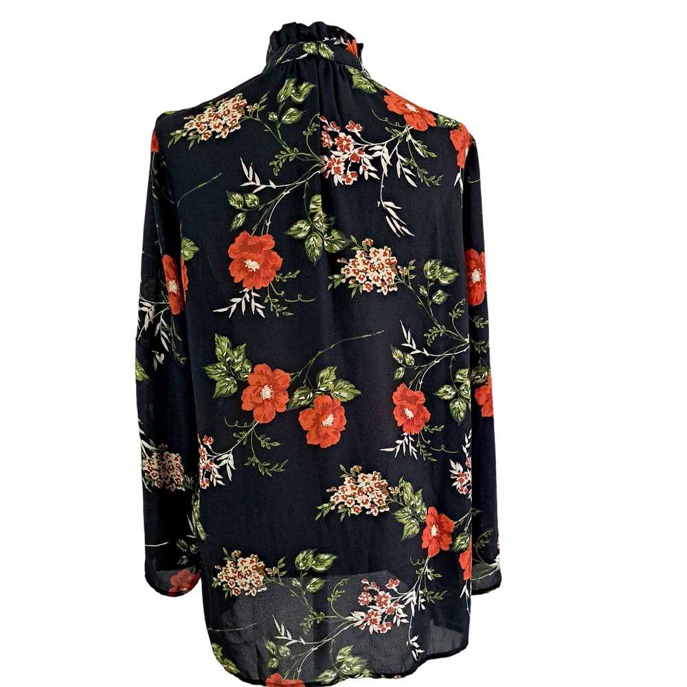 Fever Floral Print Lightweight Trumpet Sleeve Tun… - image 7