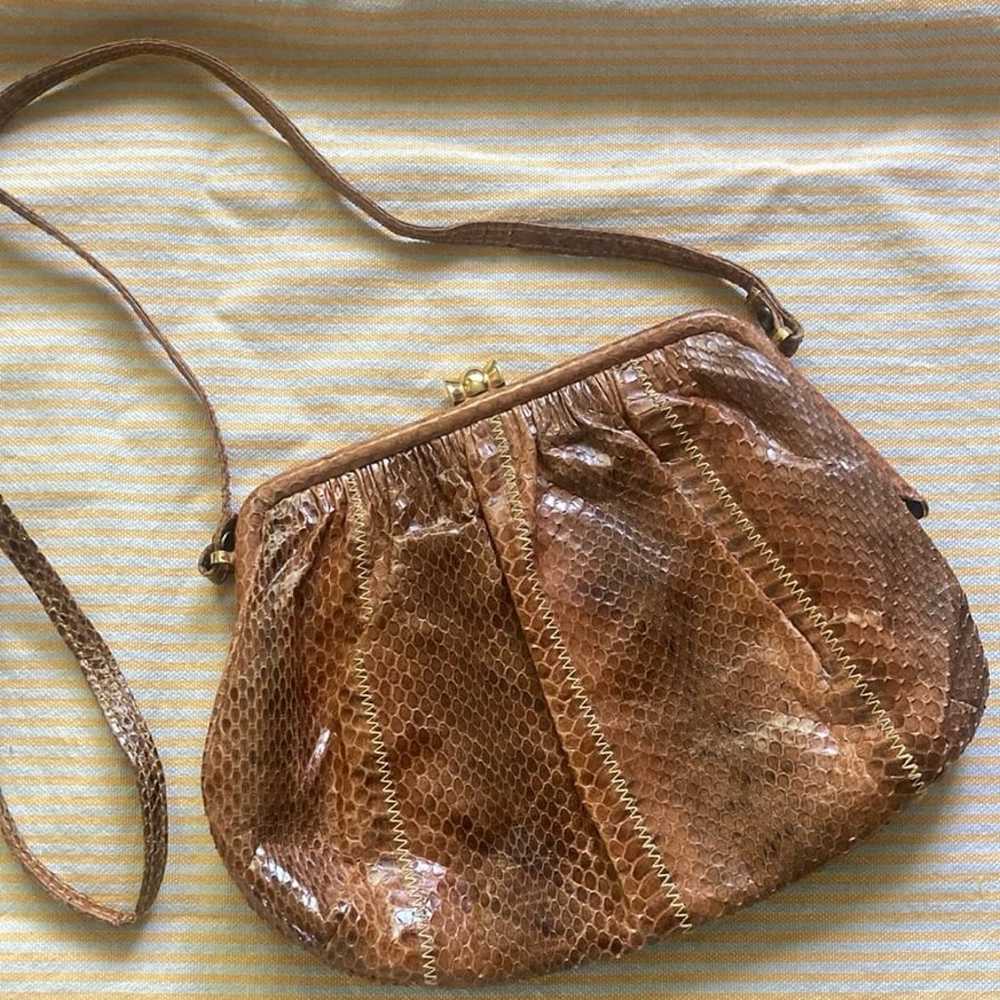 Vintage Raffael Snake Skin Crossbody Purse - image 3