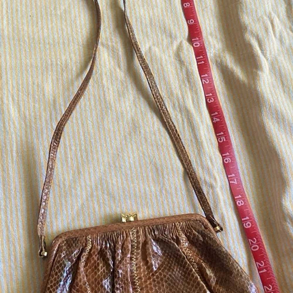 Vintage Raffael Snake Skin Crossbody Purse - image 9