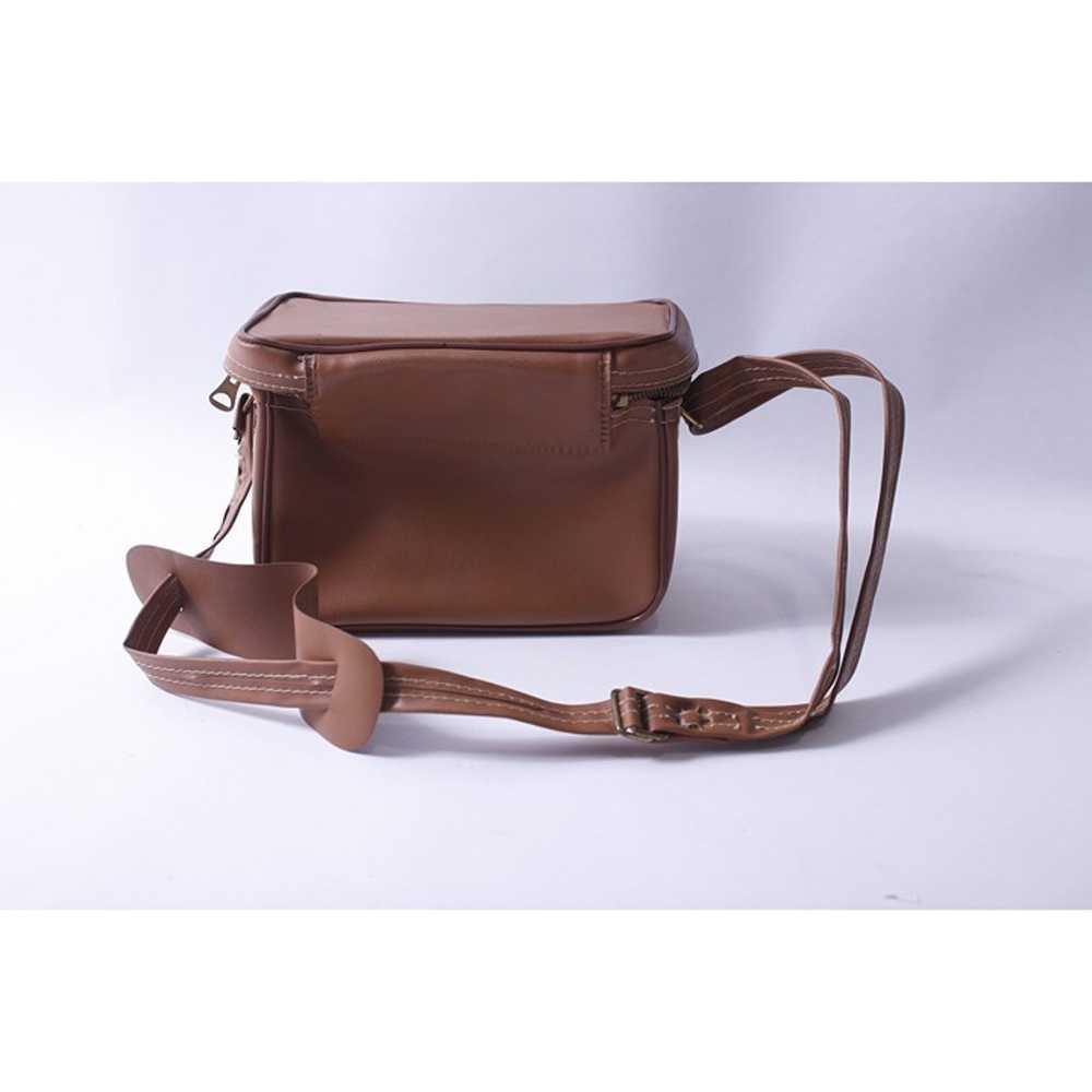 Vintage Brown Camera Leatherette Shoulder Bag, Ca… - image 2