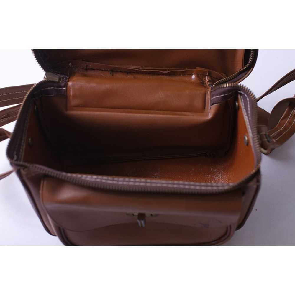 Vintage Brown Camera Leatherette Shoulder Bag, Ca… - image 3