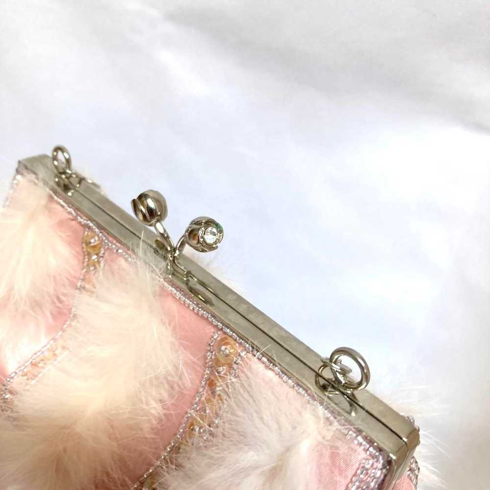 Party bag with fur, pink beads, sequins, and a cl… - image 11