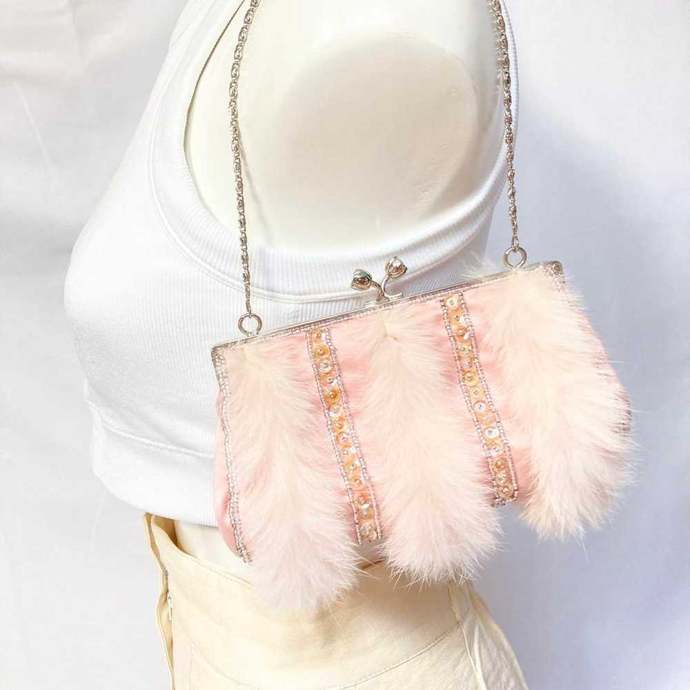 Party bag with fur, pink beads, sequins, and a cl… - image 4