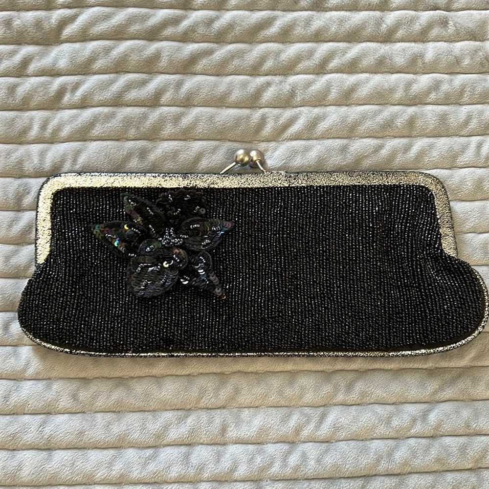 Betsey Johnson black Vintage Style Clutch Purse B… - image 1