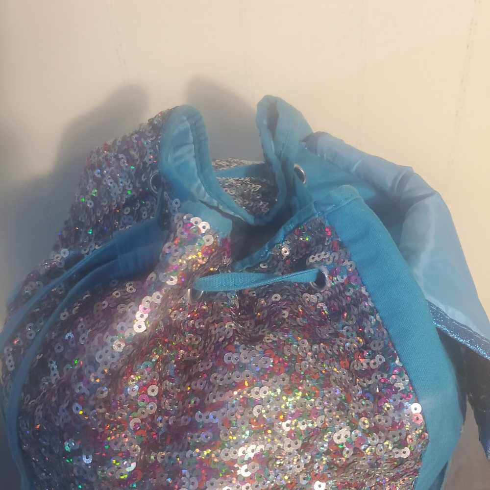 Justice Flip Backpack Multicolored sequins & teal… - image 5