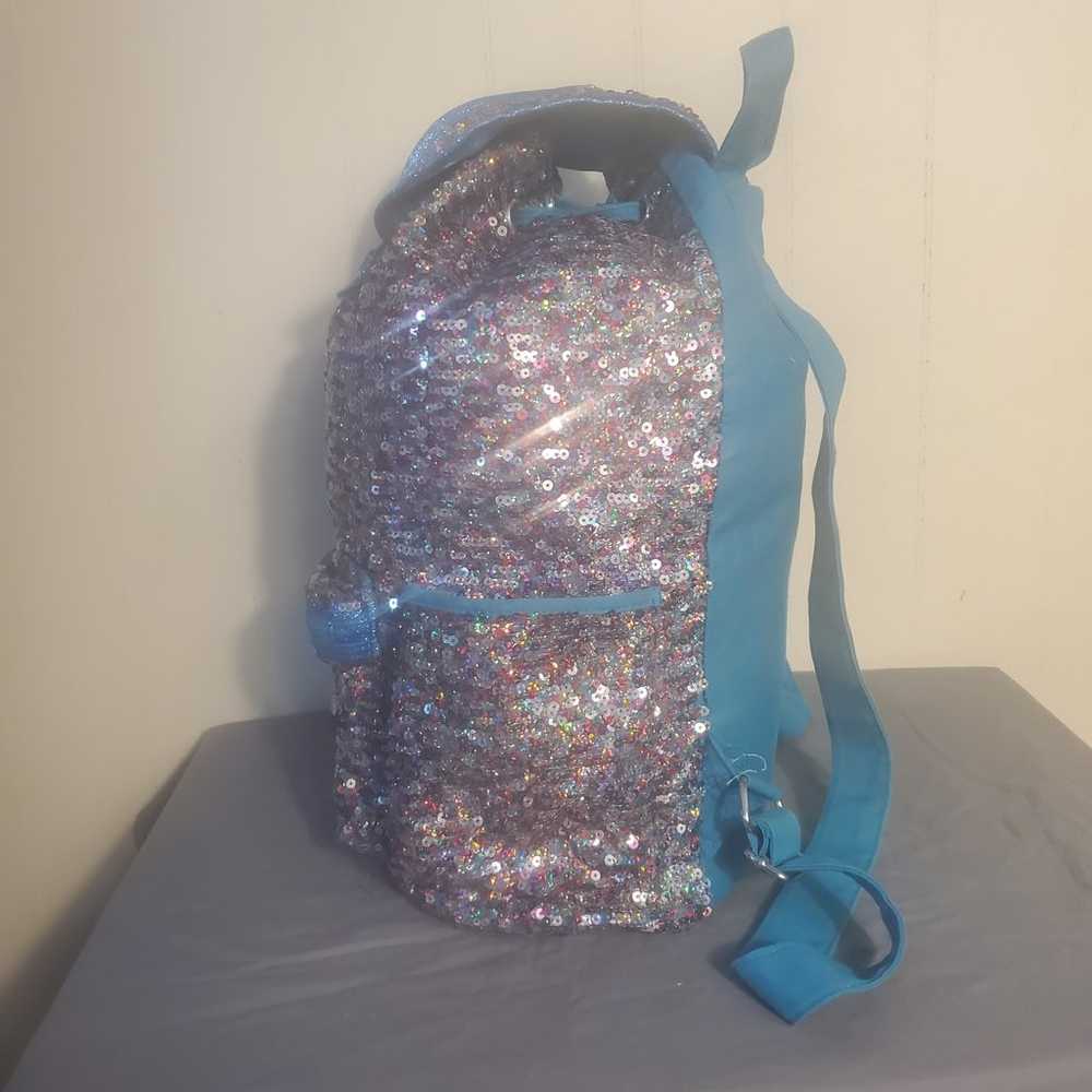 Justice Flip Backpack Multicolored sequins & teal… - image 6