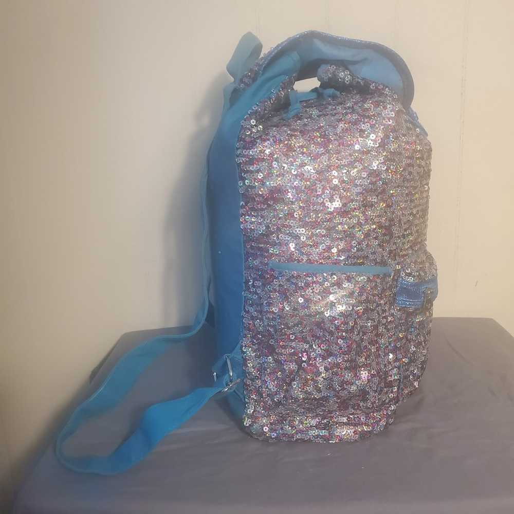 Justice Flip Backpack Multicolored sequins & teal… - image 8