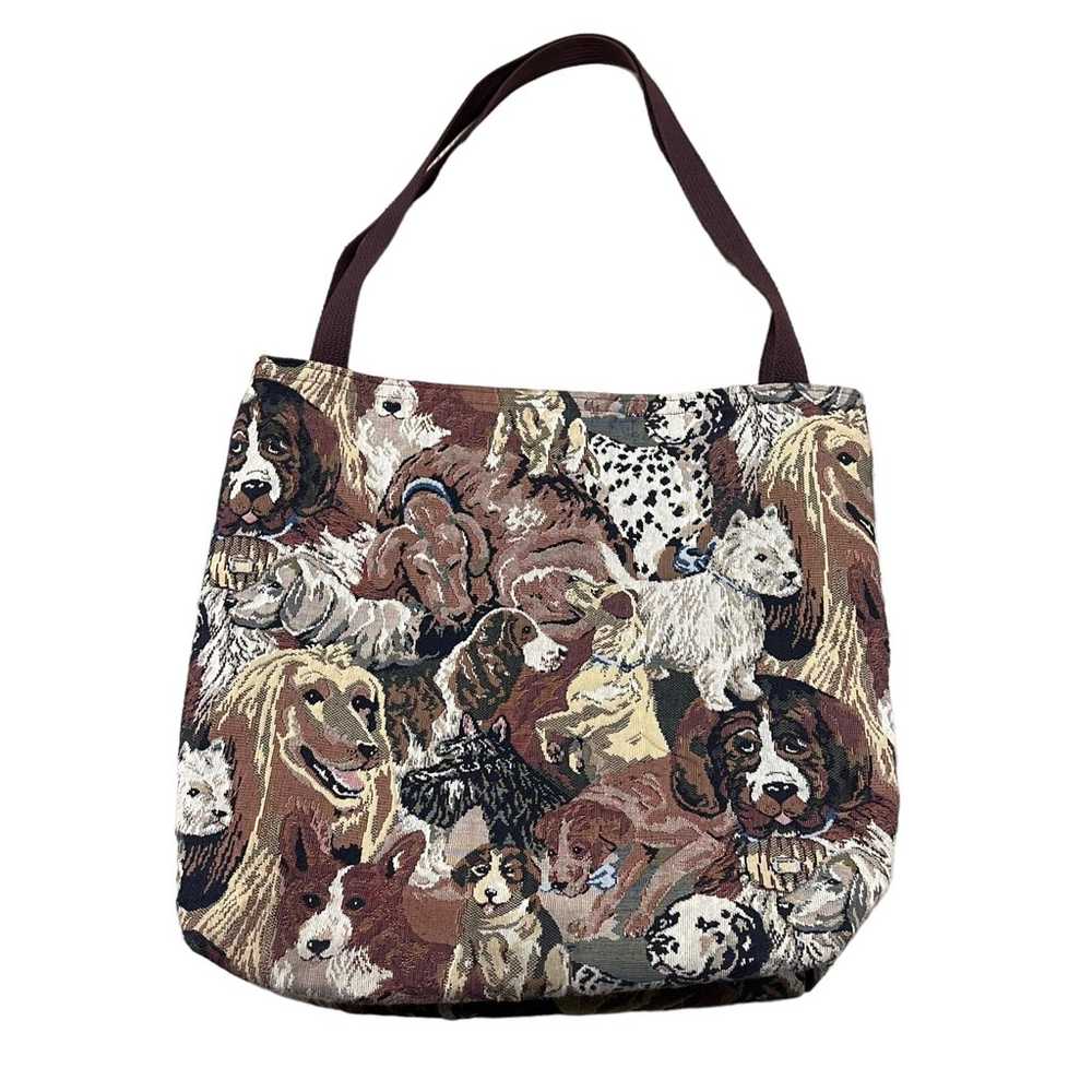 Vintage All over print ( embroidered ) Dog print … - image 2