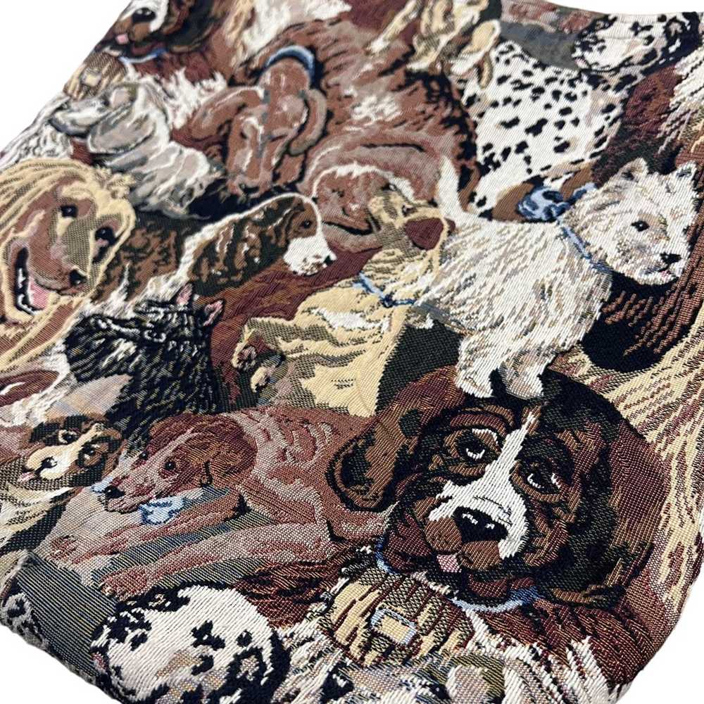 Vintage All over print ( embroidered ) Dog print … - image 3