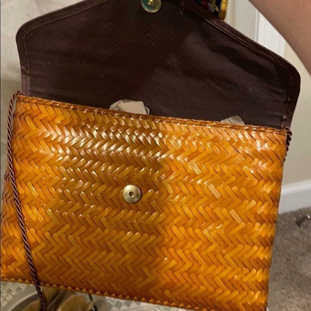 Vintage Beautiful hand woven Crossbody - image 4