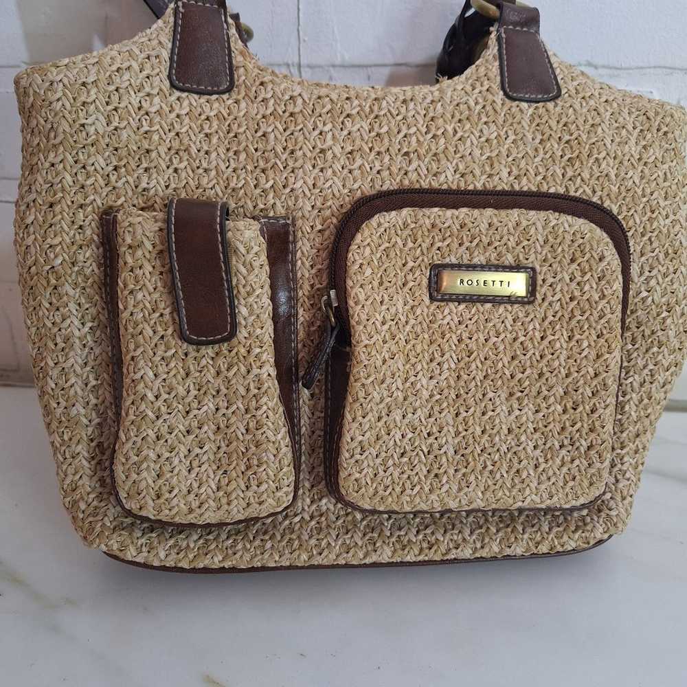 Vtg Rosetti Woven bag with wallet - image 3