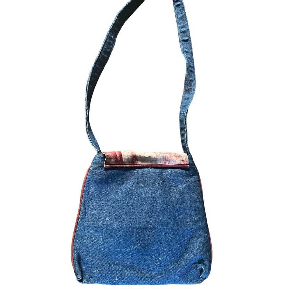 Kenneth Cole Denim/ Leather Crossbody Bag - image 2