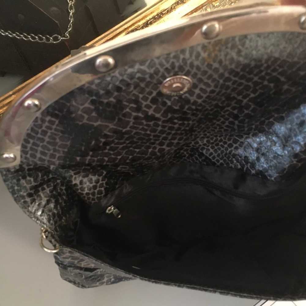 NEW Carolina Herrera Vintage Elegant Black Should… - image 3