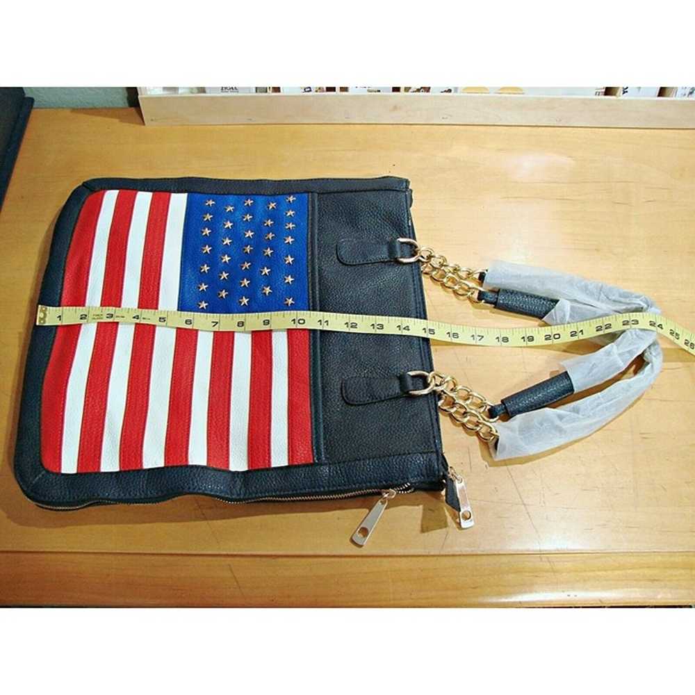 Patriotic USA Flag Chain Handle Shoulder Bag Purs… - image 11