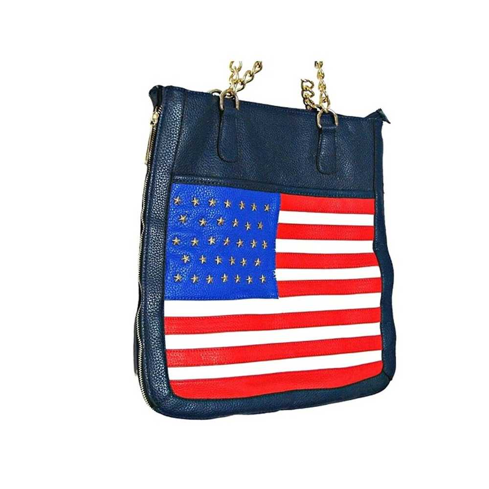 Patriotic USA Flag Chain Handle Shoulder Bag Purs… - image 2