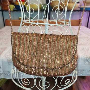 Walborg sequin sholder clutch purse vintage - image 1