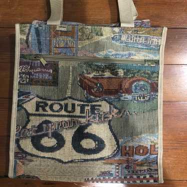 Route 66/ Hollywood tapestry tote bag