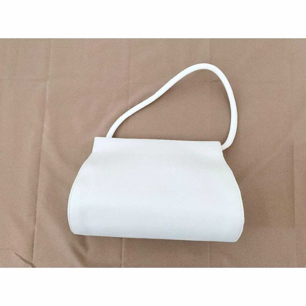 White handbag Boston style in white PU leather, l… - image 3