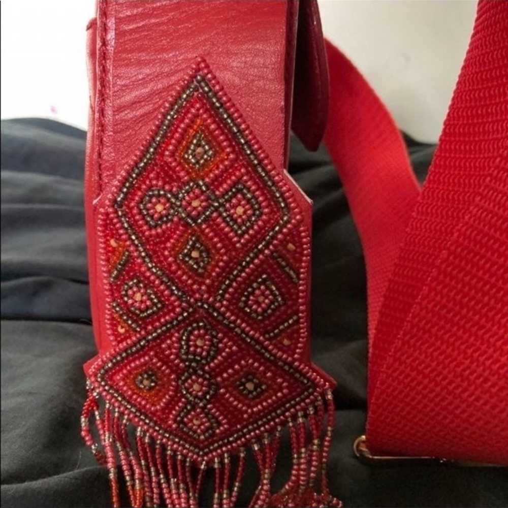 Vintage red leather purse - image 10