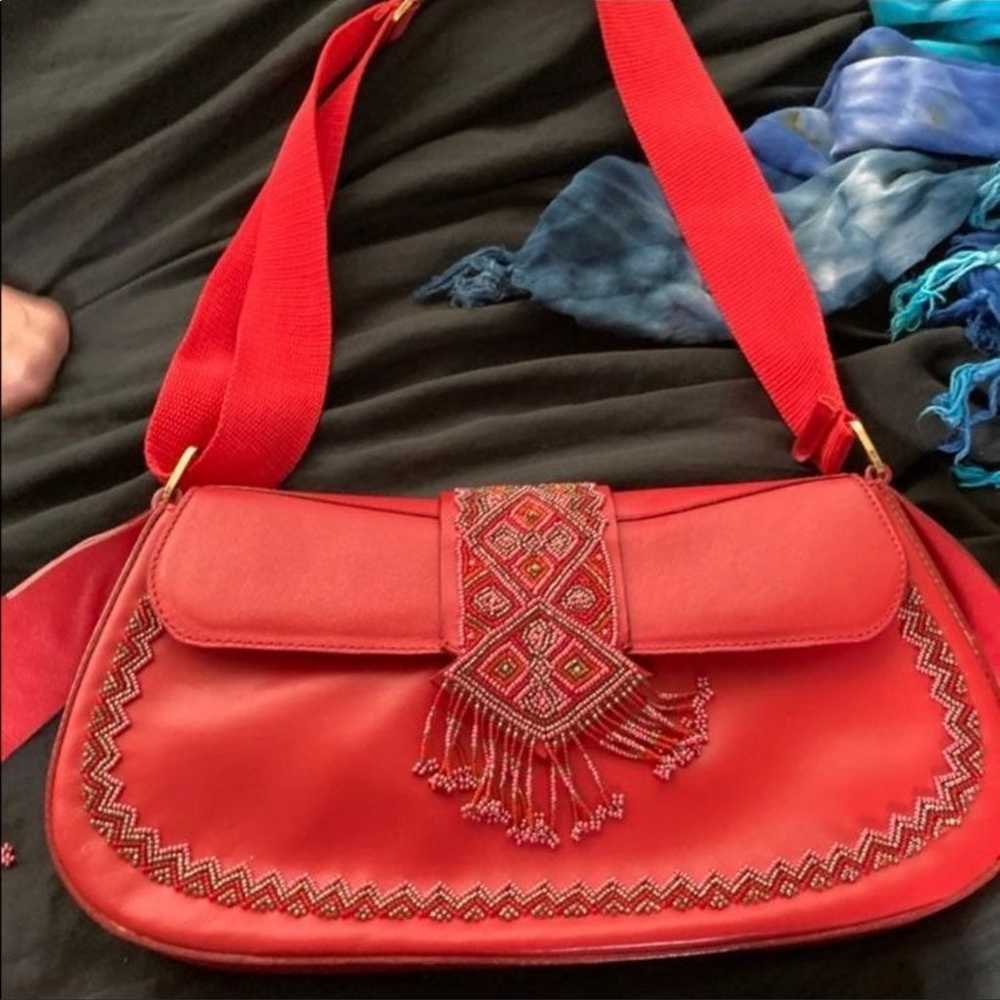 Vintage red leather purse - image 12