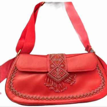 Vintage red leather purse - image 1