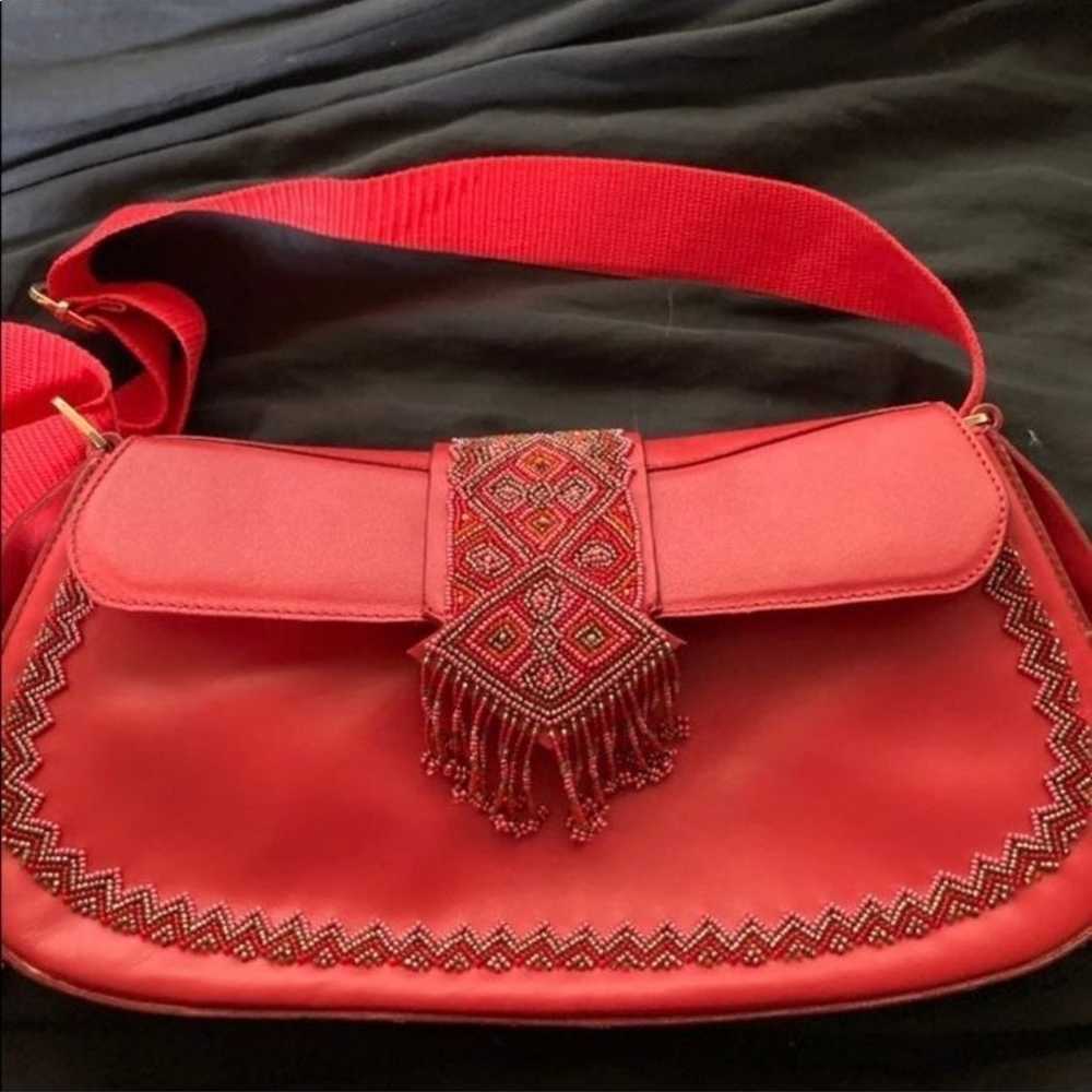 Vintage red leather purse - image 7