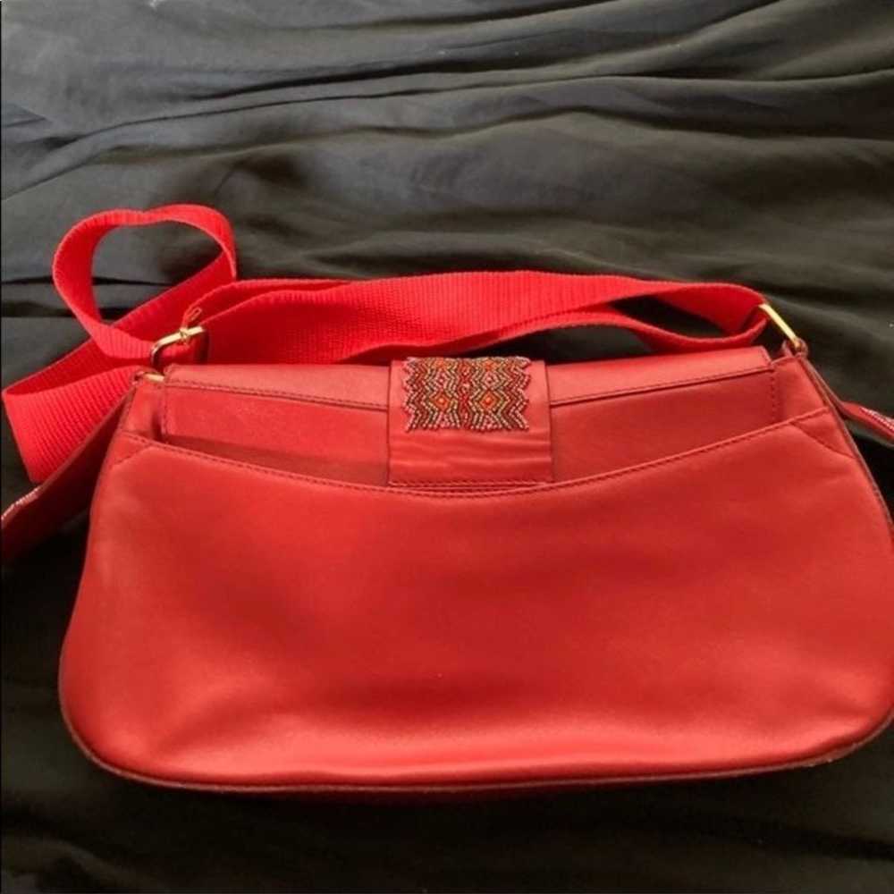 Vintage red leather purse - image 8