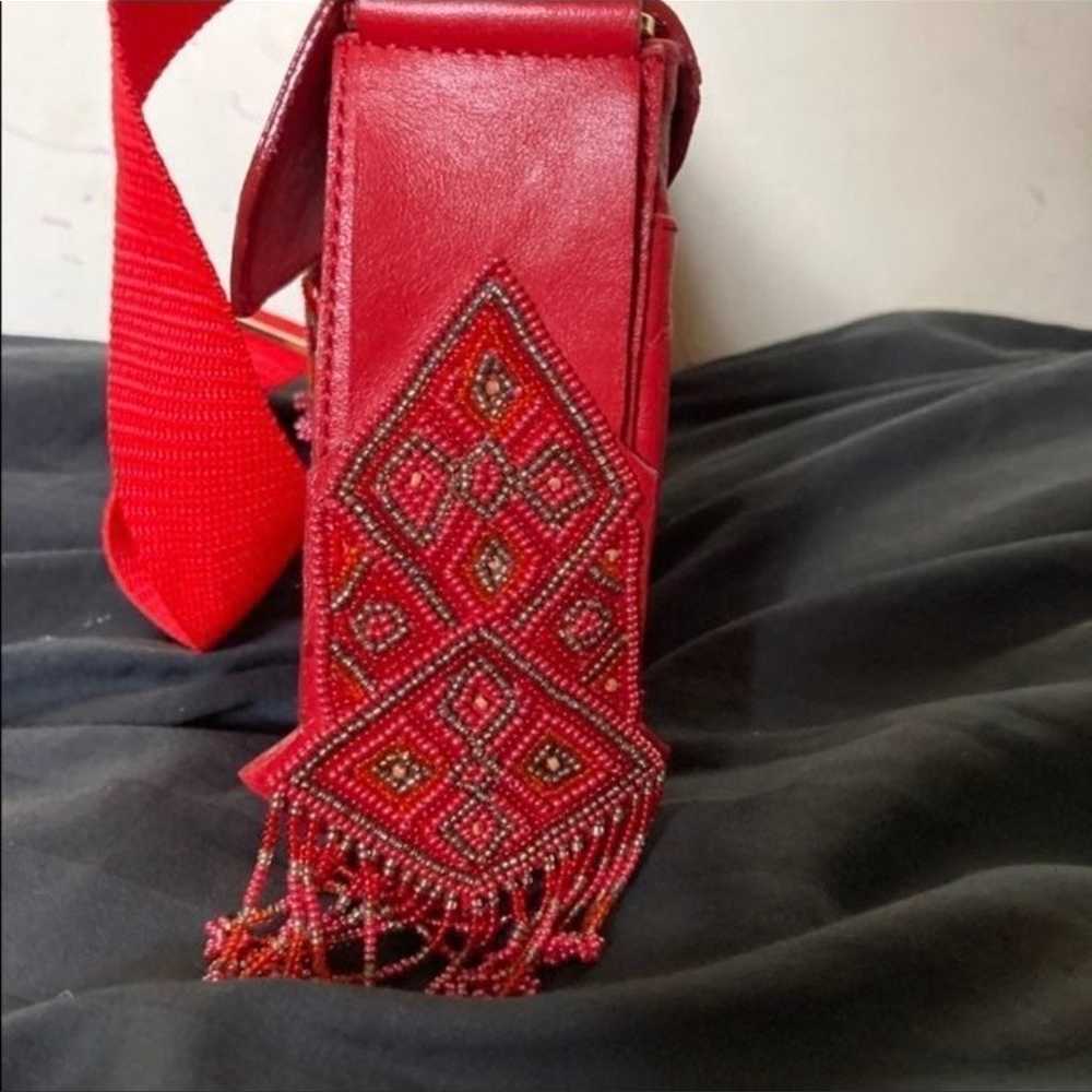 Vintage red leather purse - image 9