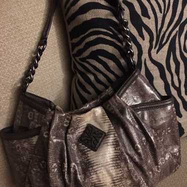 Vintage vera wang faux snake skin purse - image 1