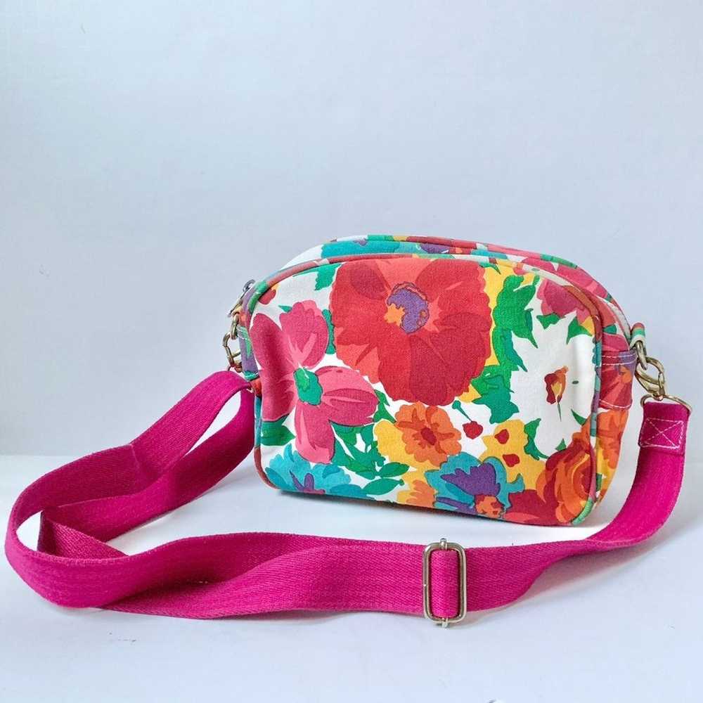 Vintage Hot Pink Floral Liz Claiborne Crossbody B… - image 10