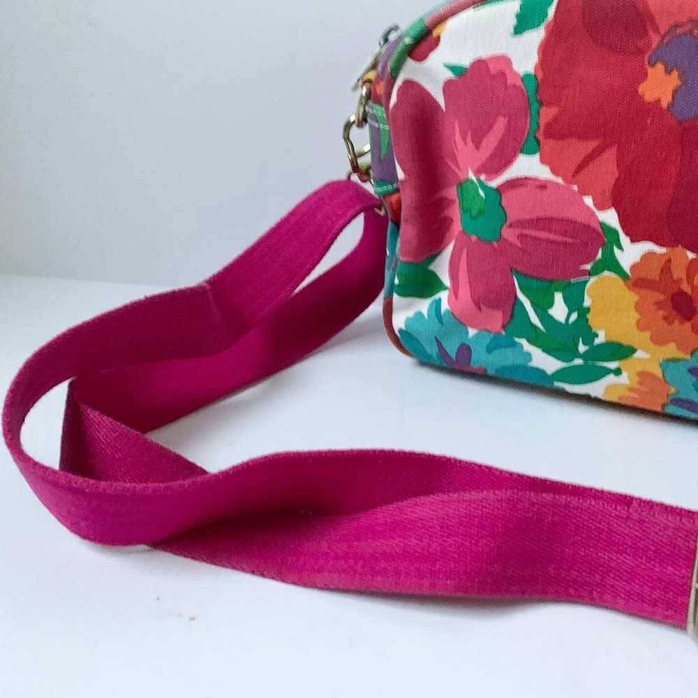 Vintage Hot Pink Floral Liz Claiborne Crossbody B… - image 4